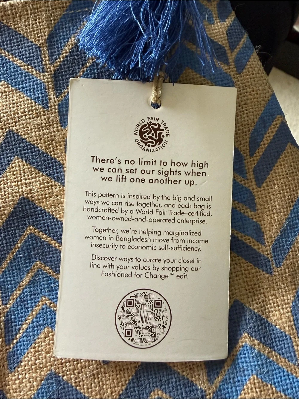 Neiman Marcus jute zip